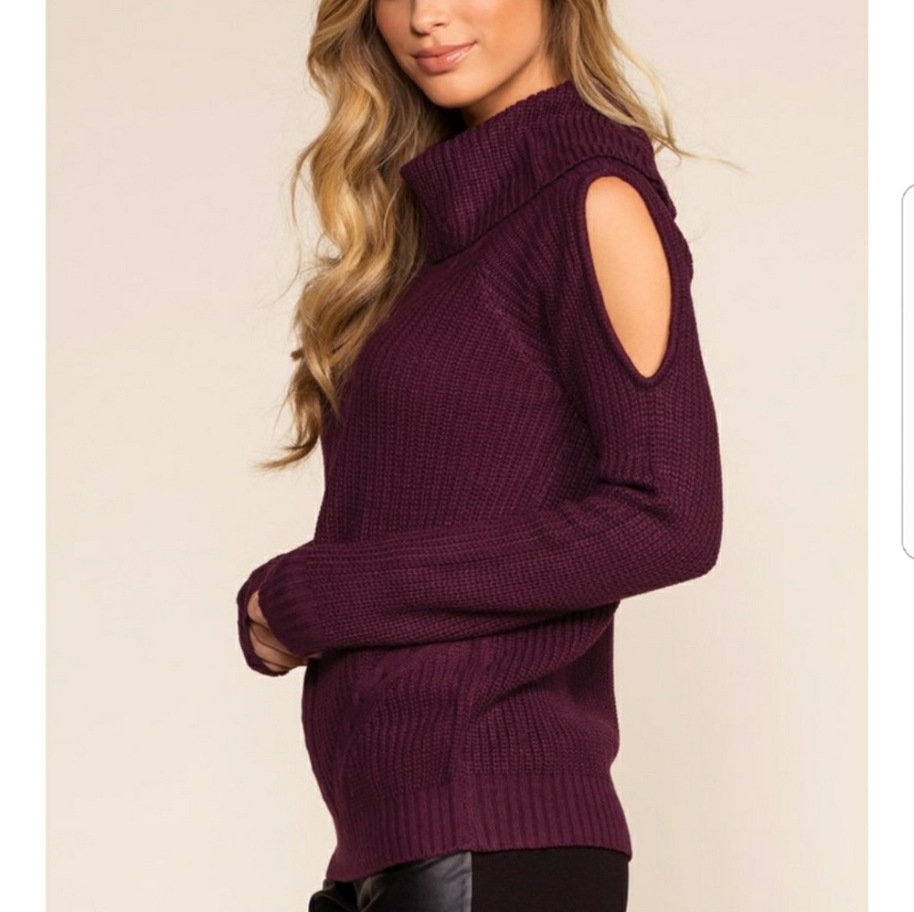 BARDOT Plum Knit Sweater - Picture 5 of 7